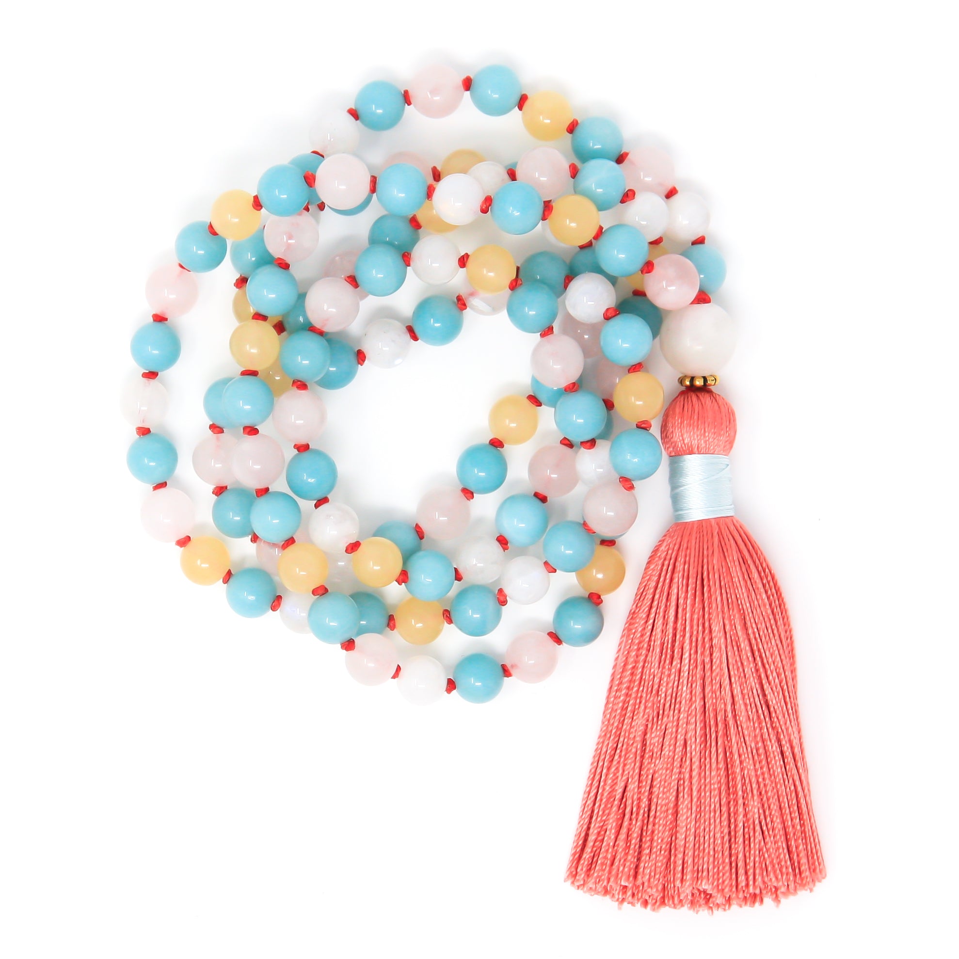 Positivity and Balance Mala Necklace, yoga jewelry