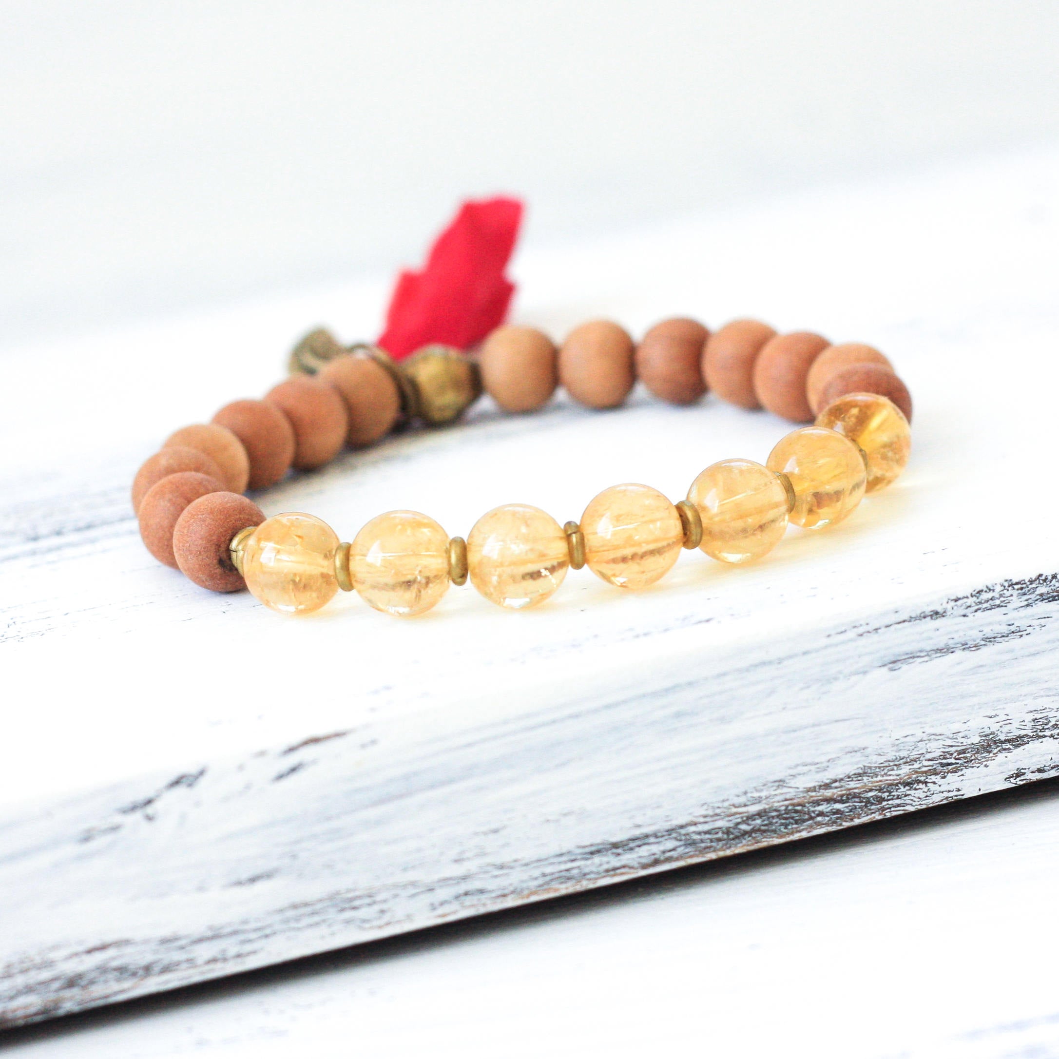 Citrine Mala Bracelet, boho jewelry