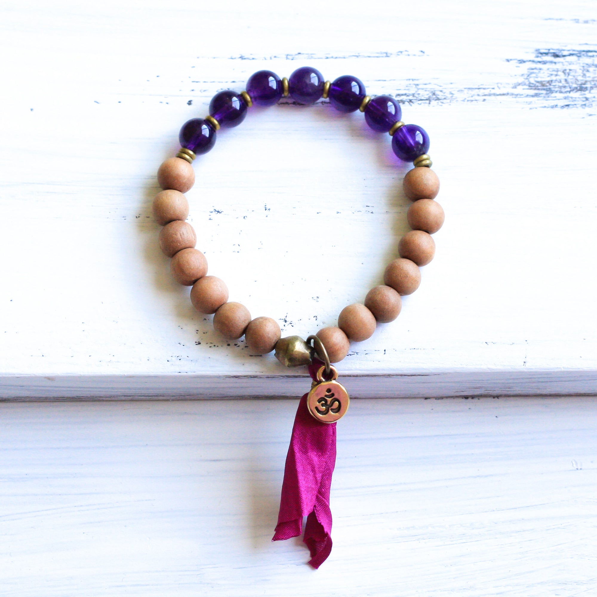 sandalwood bracelet with tassel
