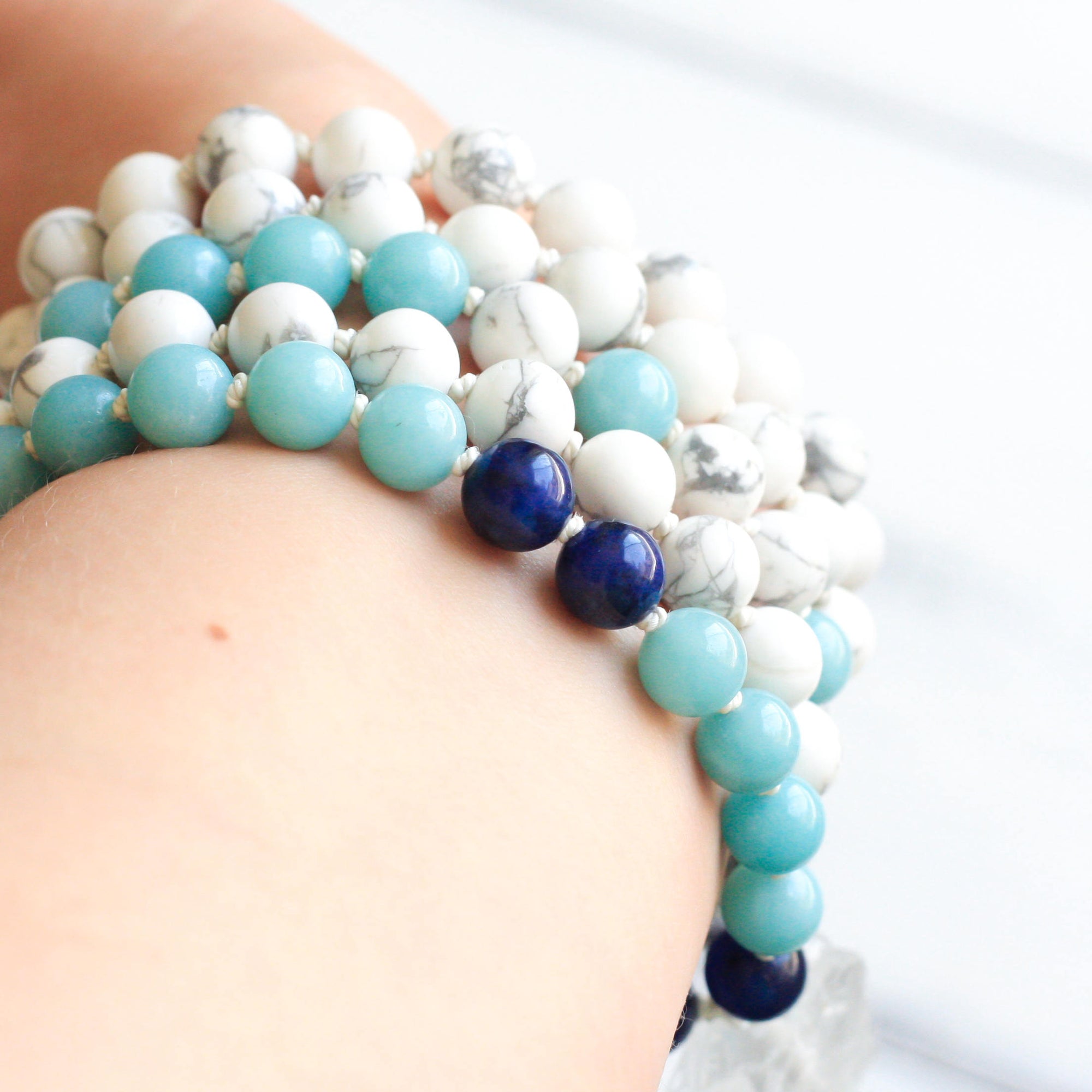 knotted mala 108, yoga beads