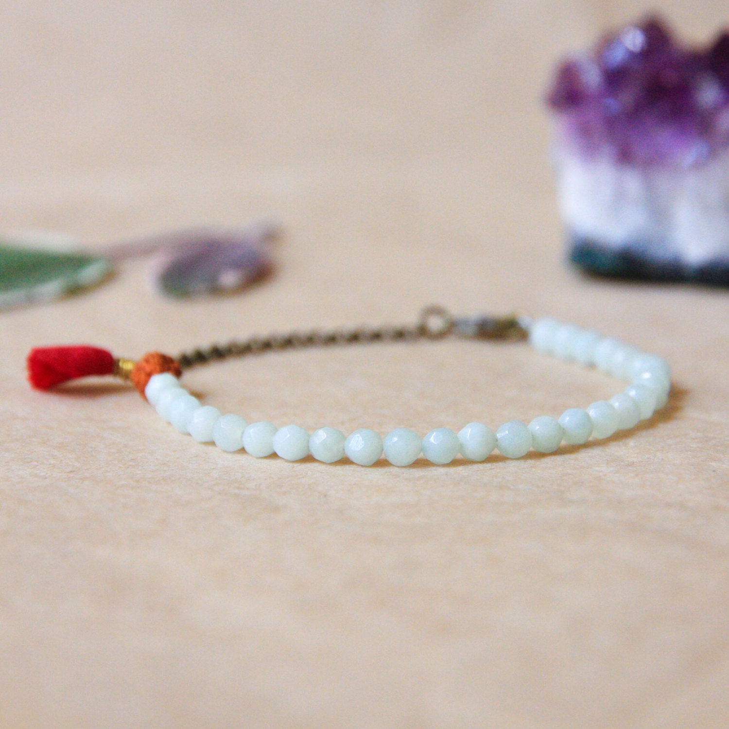 amazonite tiny bead bracelet