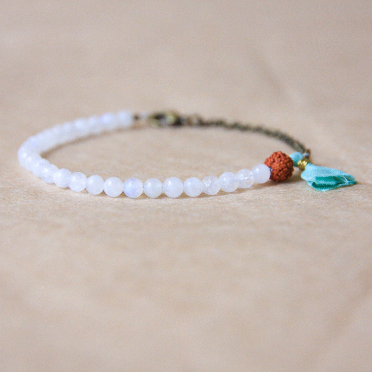 Dainty Moonstone Bracelet, yoga jewelry