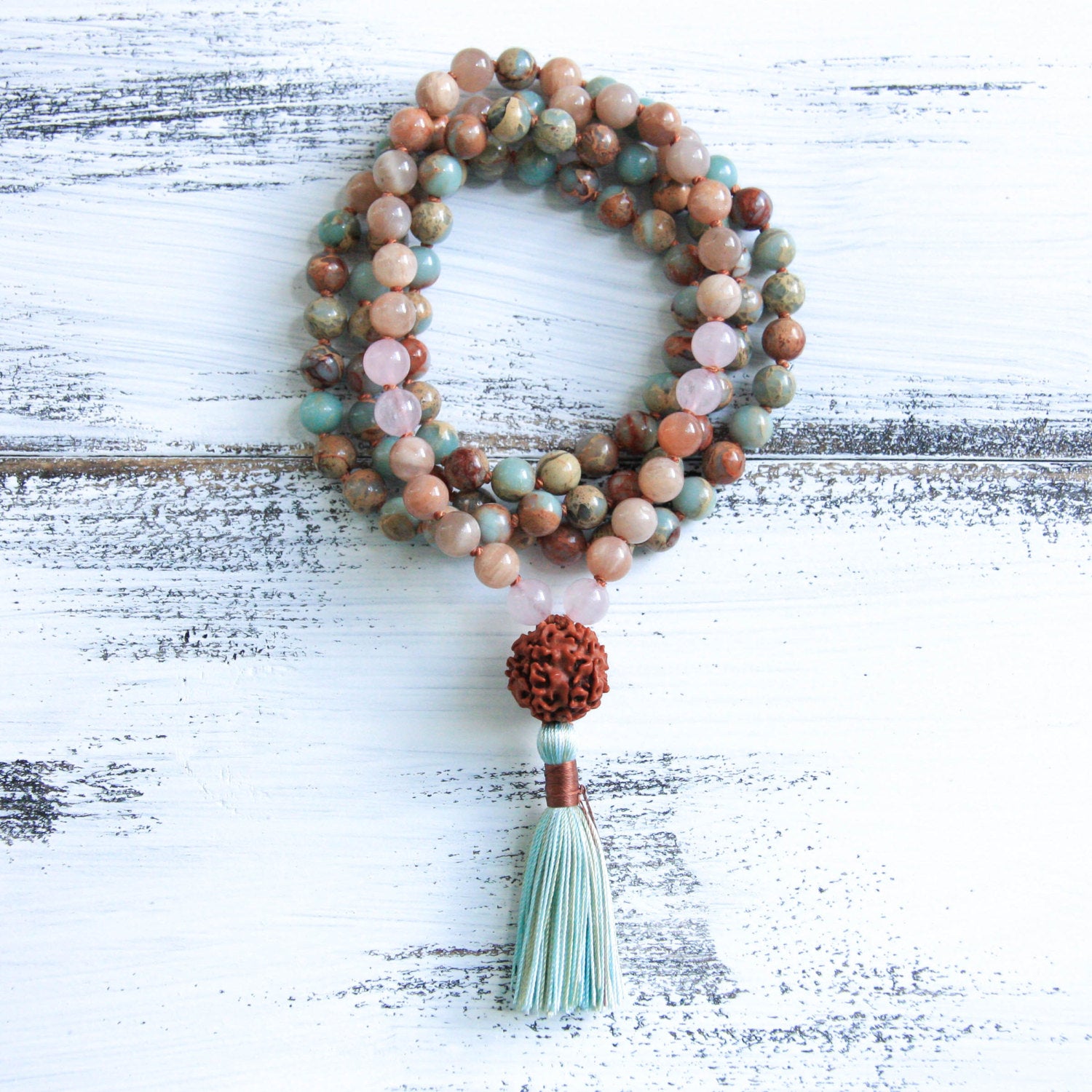 african opal mala beads 108