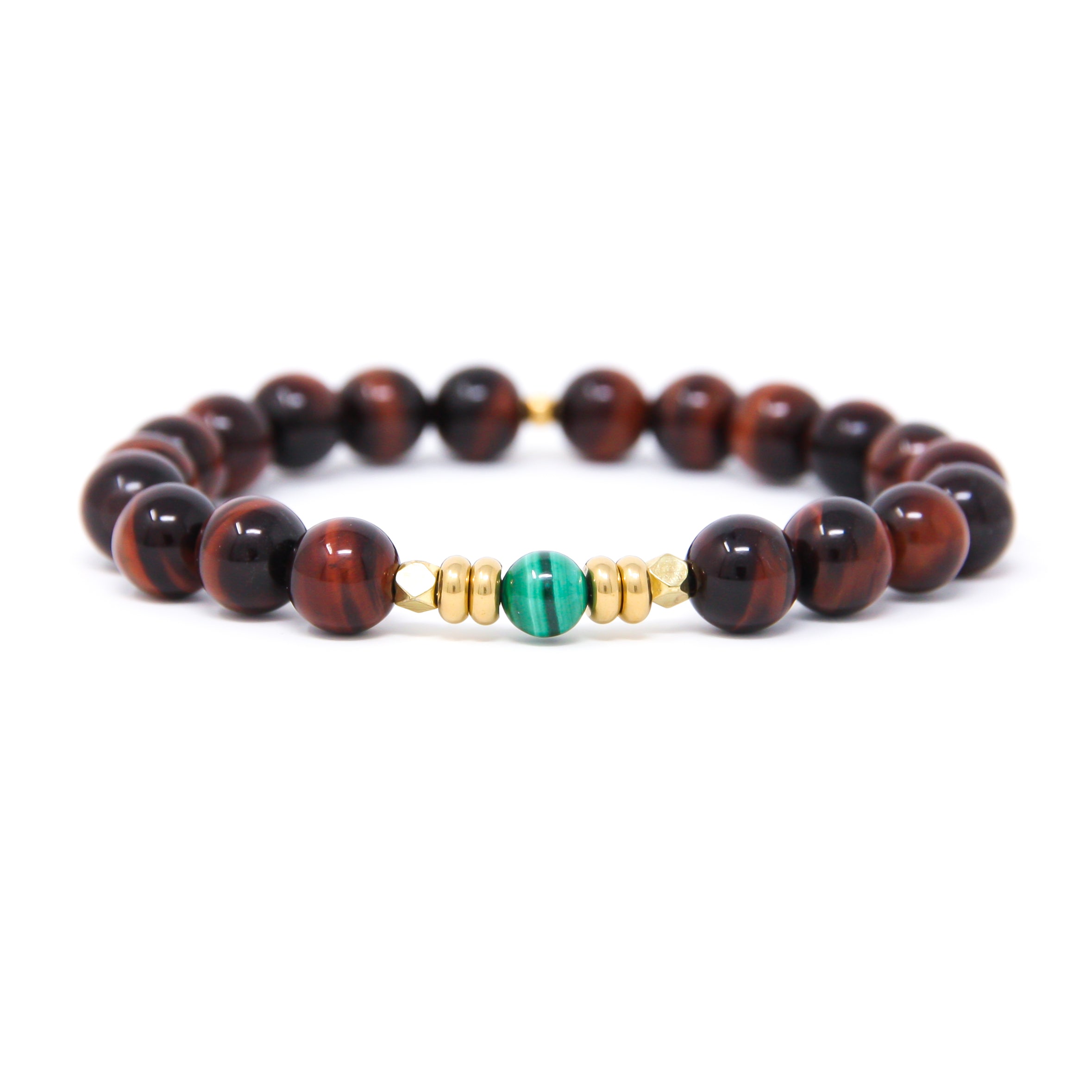Red Tiger’s Eye yoga bracelet, crystal healing beads