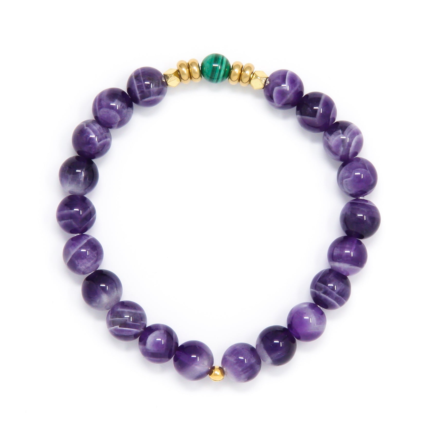 Amethyst Mala Bracelet, yoga jewelry