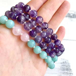 knotted mala 108, meditation beads