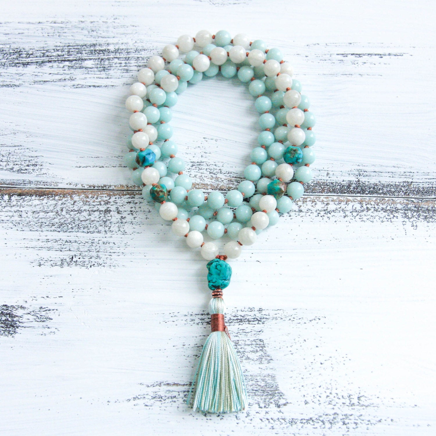 moonstone tassel necklace, yoga jewelry