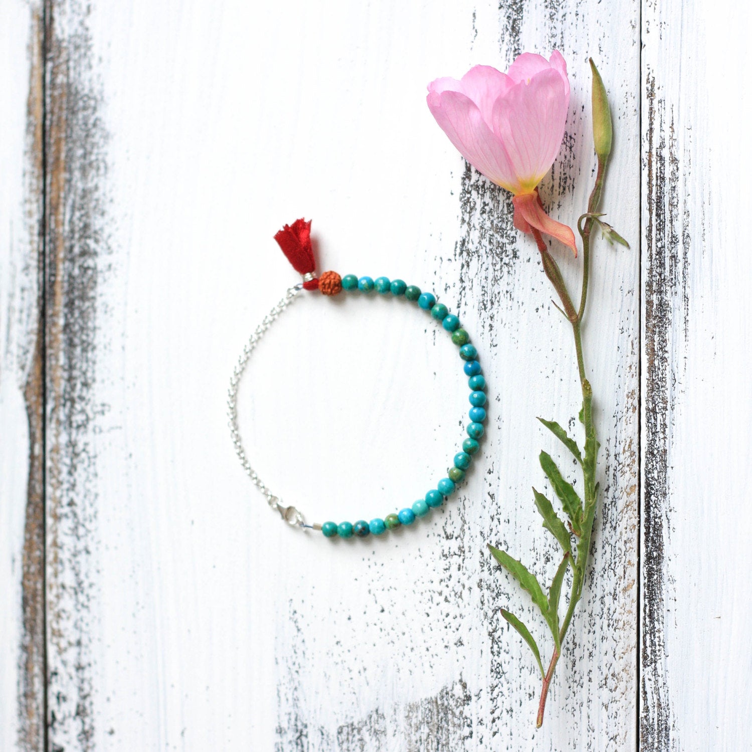 dainty Turquoise Bracelet, handmade jewelry