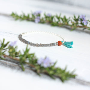 Labradorite bracelet, yoga jewelry