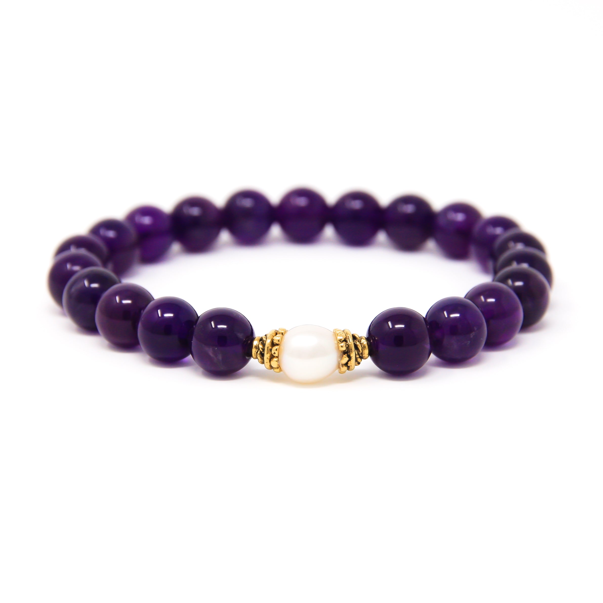 amethyst yoga bracelet, mala beads