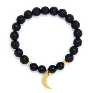 Lava StoneBlack Onyx Mala Bracelet, yoga jewelry
