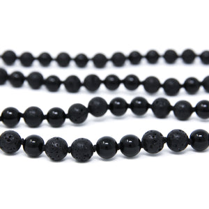 black knotted mala beads, spiritual jewelry