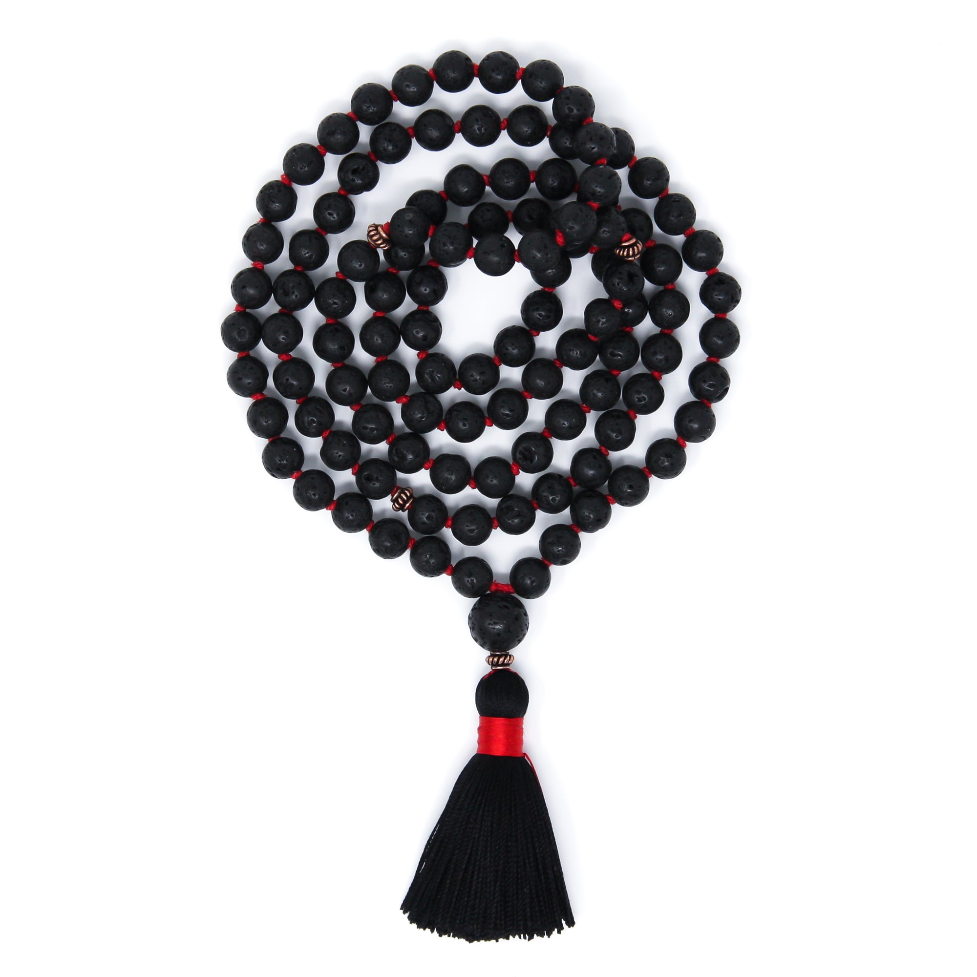 Black Lava Mala Beads, yoga jewelry